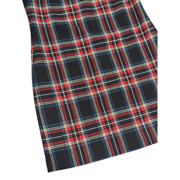 VINEYARD VINES Black Tartan Plaid Ruffle Sleeve Dress Size 6 Mid length - Picture 2 of 5